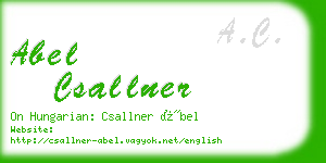 abel csallner business card